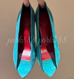 (Order by pic in opt, not by desc) Women's Suede Peep Toe High Heels, V-Cut Pointed Toe Slip On Low Cut Shoes, Elegant Footwear for Party and Banquet Outfits